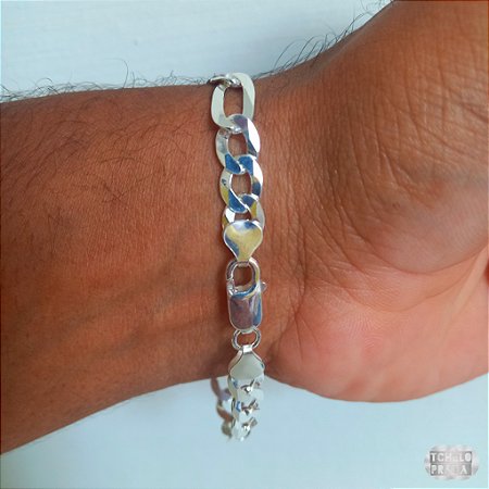Pulseira Italiana 3x1 Prata 925 - 8mm