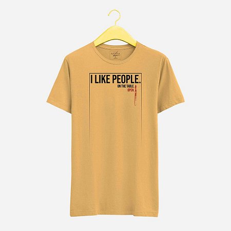 Camiseta I Like People Amarela MASCULINA