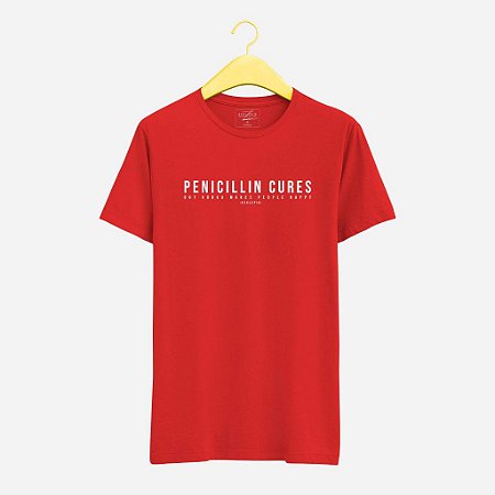 Camiseta Penicilin Cures Vermelha MASCULINA