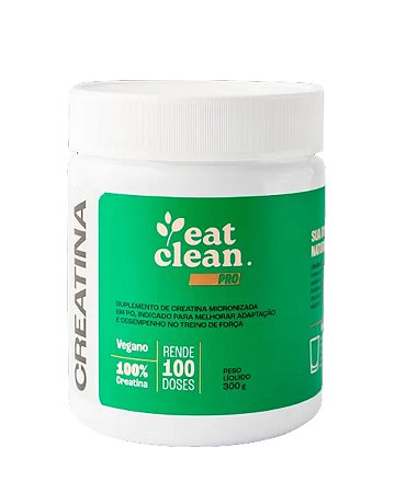 Creatina Vegana Pro Eat Clean 01 pote 300g rende 100 doses