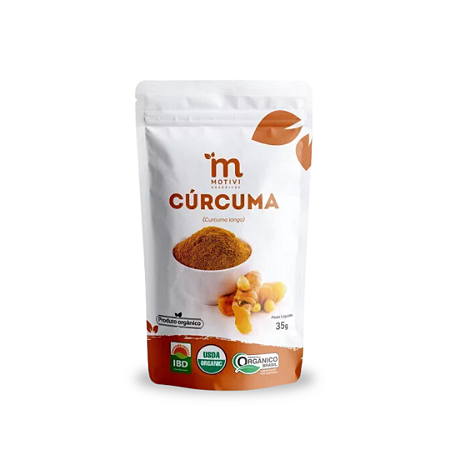 Cúrcuma Longa desidratada Orgânico em pó 35g MOTIVI