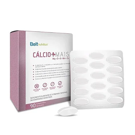 Cálcio Citrato Malato 500mg Mais (Mg + D + K+Mn + Zn) Beltnutrition 90  comprimidos - Menu com Saúde - Alimentos, Bebidas e Suplementos