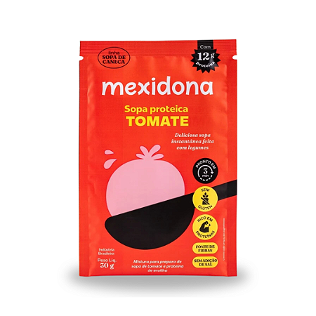 Caldo Proteico Sabor Tomate 30g Rende 01 porção individual de 200ml