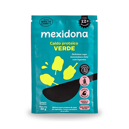 Caldo proteico sabor Caldo Verde 30g rende 01 porção individual de 200ml