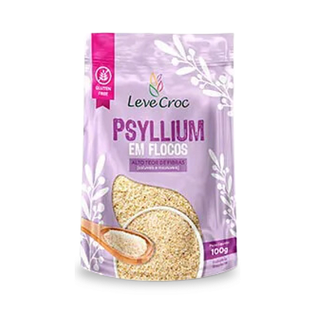 Psillium em Flocos- sachê 100g Leve Croc