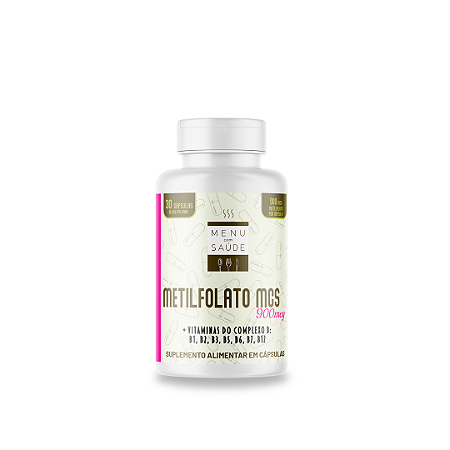 METILFOLATO 900mcg - MENU COM SAÚDE - 01 pote com 30 cápsulas