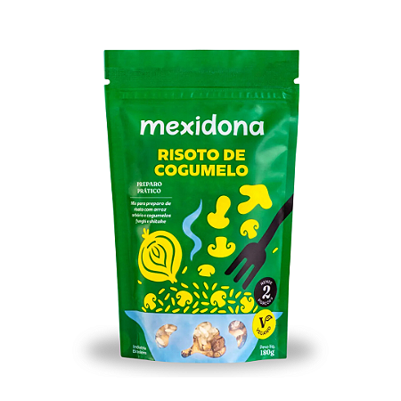 Risoto Cogumelos - 01 sachê 180g - rende 03 porções de 275g