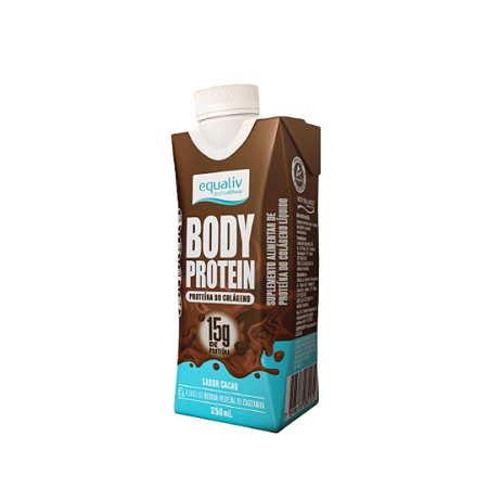 Proteína de Colágeno sabor Cacau 15g Body Protein Equaliv- 01 unidade 250ml