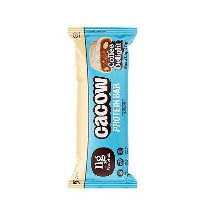 Barra de proteína vegana 11g  CACOW Coffee Delight