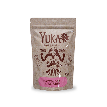 Snack de Mandioca Yuka Sabor Batata Doce e Alecrim 100% Natural 50g
