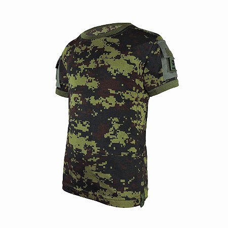 Camiseta Infantil Ranger Kids Camuflada Digital Argila Bélica