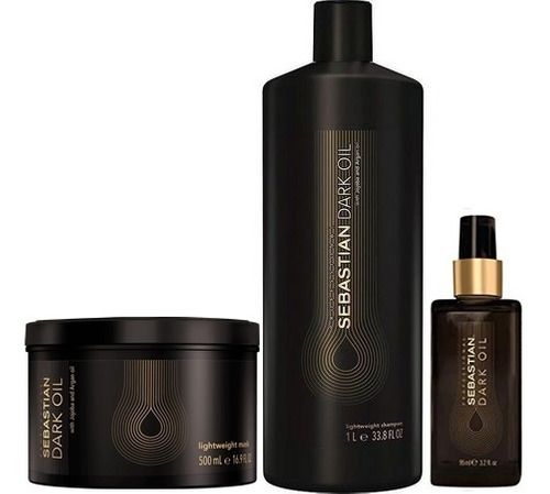 KIT DARK OIL (SHAMPOO, MÁSCARA E ÓLEO) - Um Cheiro