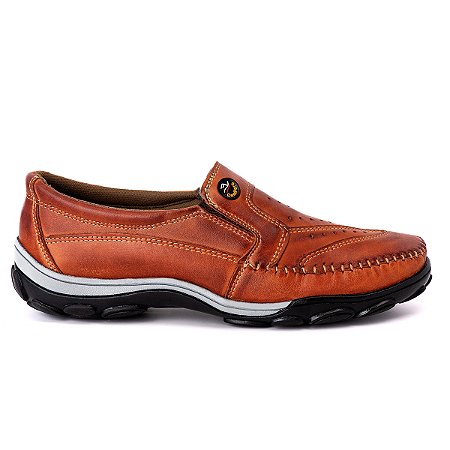Sapatilha Masculina Couro Marrom Ref.: 351