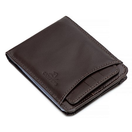 Carteira Masculina Em Couro Ref.: 050 Marrom