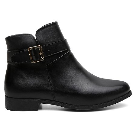Bota Cano Curto Campero Casual Preta 0796