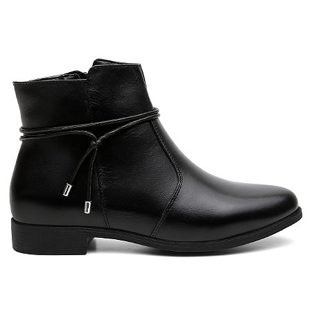 Bota Cano Curto Campero Casual Preta 0795