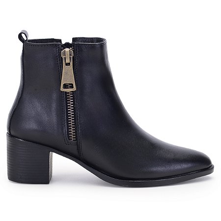 Bota Cano Curto Campero Casual Preta 0797