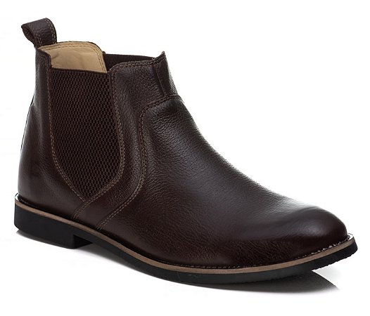 Botina Chelsea Em Couro Cor Café Floter Ref 187