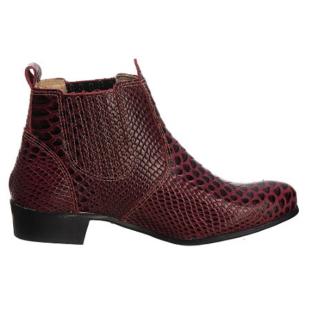Botina Feminina Anaconda Vinho REf 1100