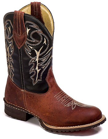 Bota Texana Masculina Marrom Fosco Ref 123