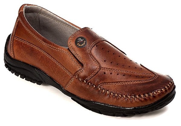 Sapatilha Masculina Couro Pinhão Ref 340