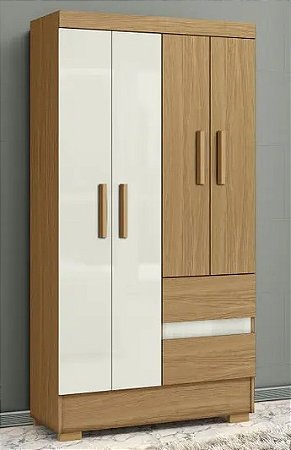 Guarda Roupa Solteiro 4 Portas ref 5142 - atacama off white