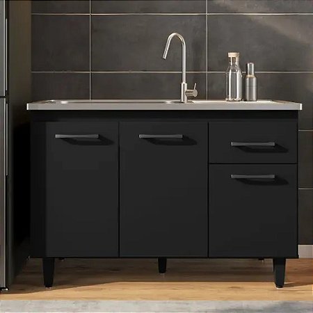 BALCÃO P/ PIA FRANÇA 1,20 PRETO
