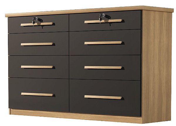 Cômoda MONIQUE 8 Gavetas TEKA ONIX