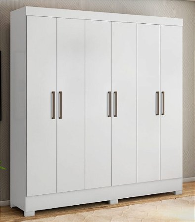 Guarda Roupa 6 portas PRÁTICO BRANCO