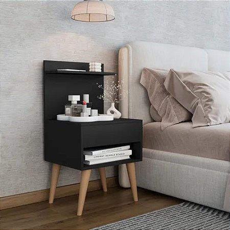 Mesa de Cabeceira KOSOVO PRETO
