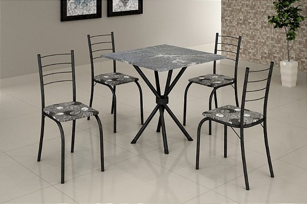 Conjunto de mesa RIO/TOPÁZIO 70x70