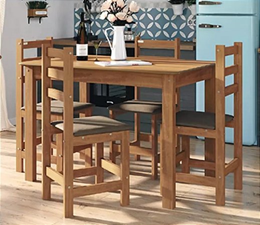 Conjunto de mesa BRASIL com 4 cadeiras