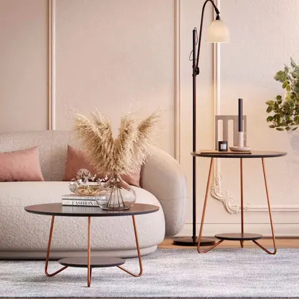 Conjunto mesa de centro LIZ PRETO