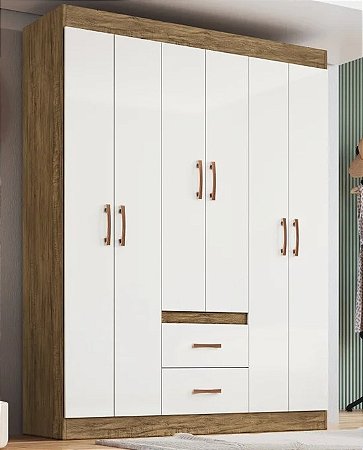 Grpa SIDNEY 06 Portas e 02 Gavetas Off White / Nogueira