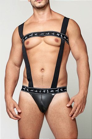 BODY HARNESS PRETO ELASTICO KAMASUTRA GAY