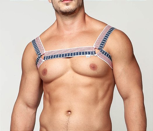 HARNESS ELASTICO AMERICA COM TRIANGULO BRANCO