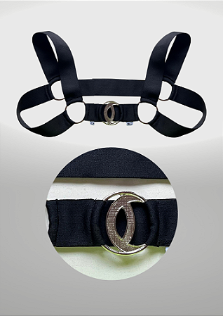 HARNESS ELÁSTICO COM DETALHE EM METAL