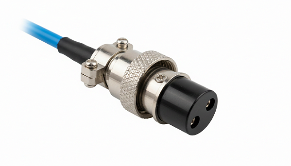 Conector mike femea cabo 2 vias