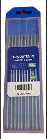 Tungstênio WC20 Cinza 3.2mm 10pçs