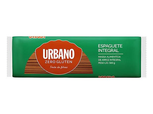 Macarrão Espaguete Integral Sem Glúten Urbano 500g Val.