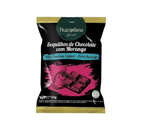 Sequilhos de Chocolate com Morango SG Zero Açúcar Nutripleno 80g *Val.101023