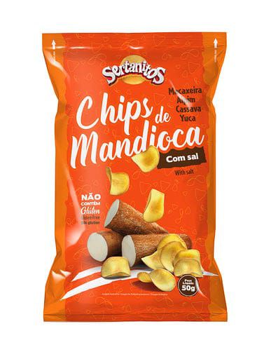 Chips de Mandioca Natural Sem Glúten Sertanitos 50g *Val.010824