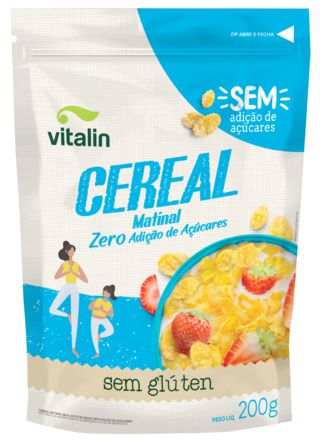 Cereal Matinal Zero Adição de Açúcares Sem Glúten e Vegano Vitalin 200g *Val.080924
