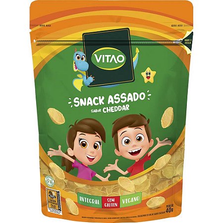 Snack Integral Sabor Cheddar Kids Sem Glúten Vitao 40g *Val.230923