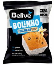 Bolinho de Baunilha com Gotas de Chocolate SG e SL Zero Açúcar Belive 40g *Val.070924