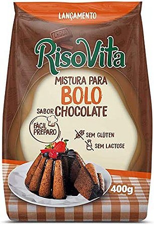 Mistura para Bolo sabor Chocolate SG e SL Risovita 400g *Val.240724