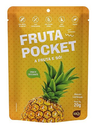 Fruta Pocket Abacaxi Liofilizada SG Solo Snacks 20g *Val.130924