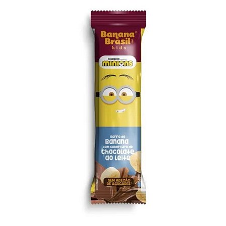 Barra de Banana com Cobertura de Chocolate ao Leite SG Minions Banana Brasil Kids 22g *Val.141123