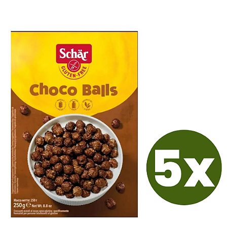 Kit 5 Cereal Choco Balls SG e SL Schar 250g *Val.141124