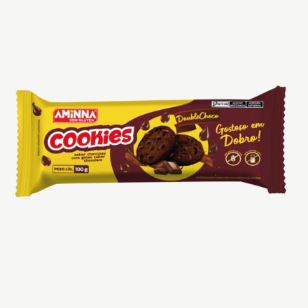 Cookies Double Chocolate Sem Glúten Aminna 100gr *Val.061124